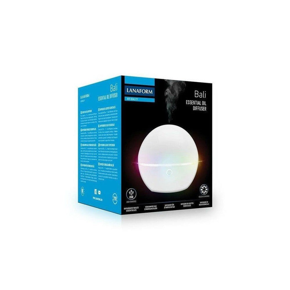 Verpakking Lanaform Bali USB aroma diffuser met productafbeelding