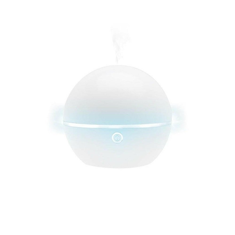 Lanaform Bali aroma diffuser wit met zachte blauwe sfeerlicht en nevel