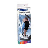 Verpakking van Lanaform kniebrace met blauw logo en productafbeelding