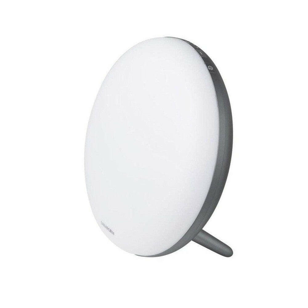Lanaform Lumino LED daglichtlamp zilver schuine hoek met zichtbare bediening