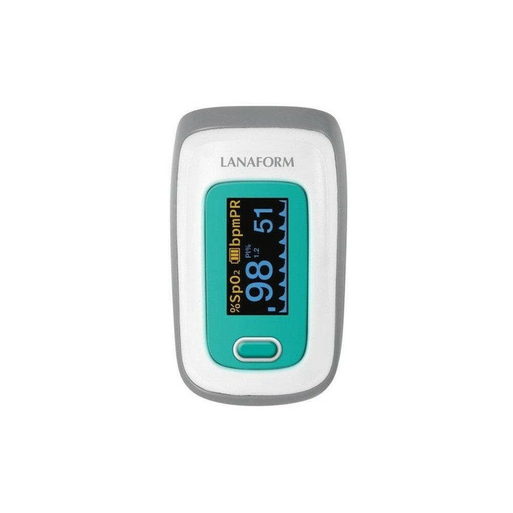 Lanaform PO-100 saturatiemeter met OLED-display en turkooizen paneel