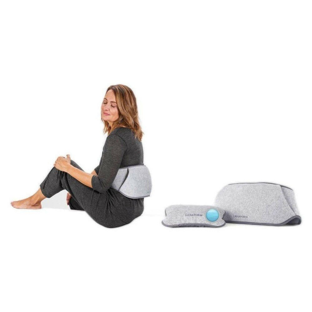 Lanaform grijze elektrische warmtegordel voor taille met handwarmte en USB-oplaadbaar