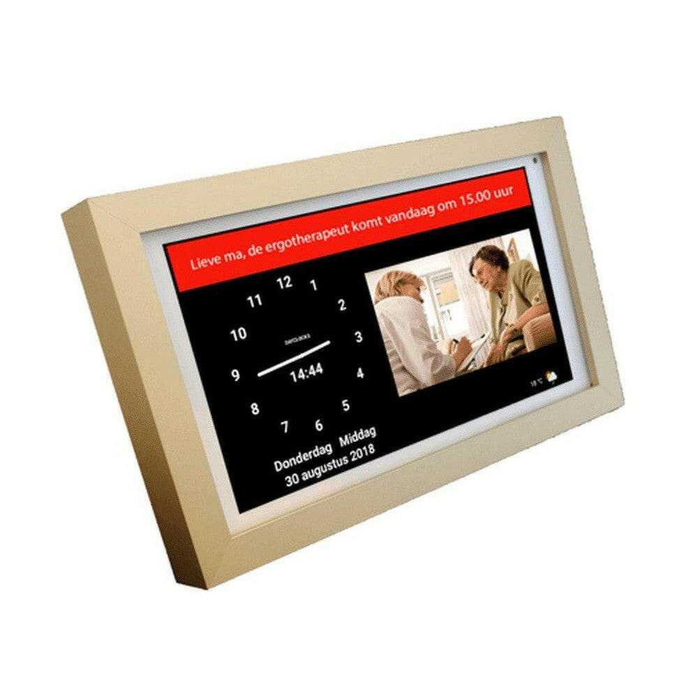 Lijst voor DayClock 10 Duo in beige met lichtbeige rand