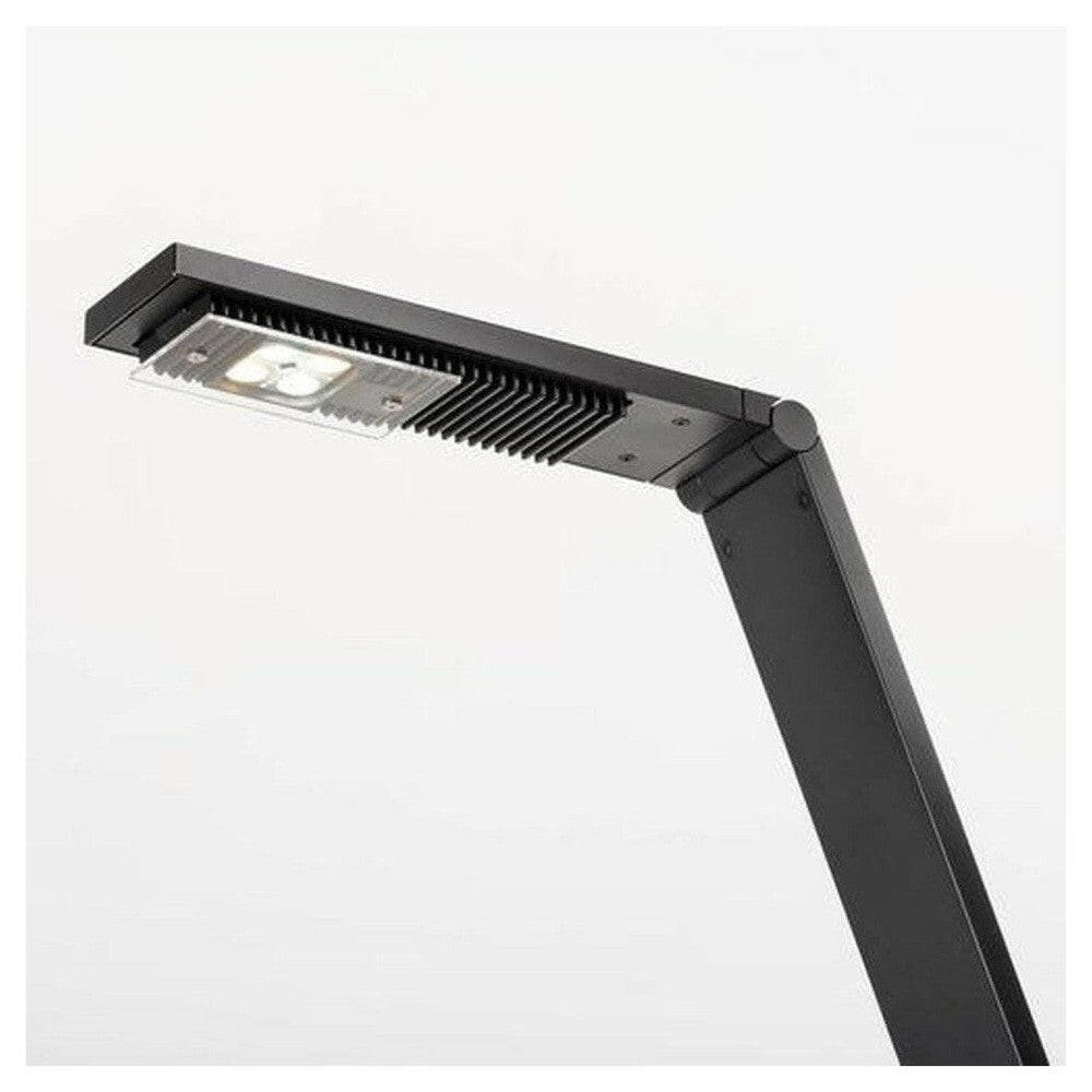 Zwarte LED-lampkop met zichtbare LED-chips en koellichaam