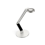 Lichtgevende zilveren Luctra Radial lamp met radiaal patroon kap