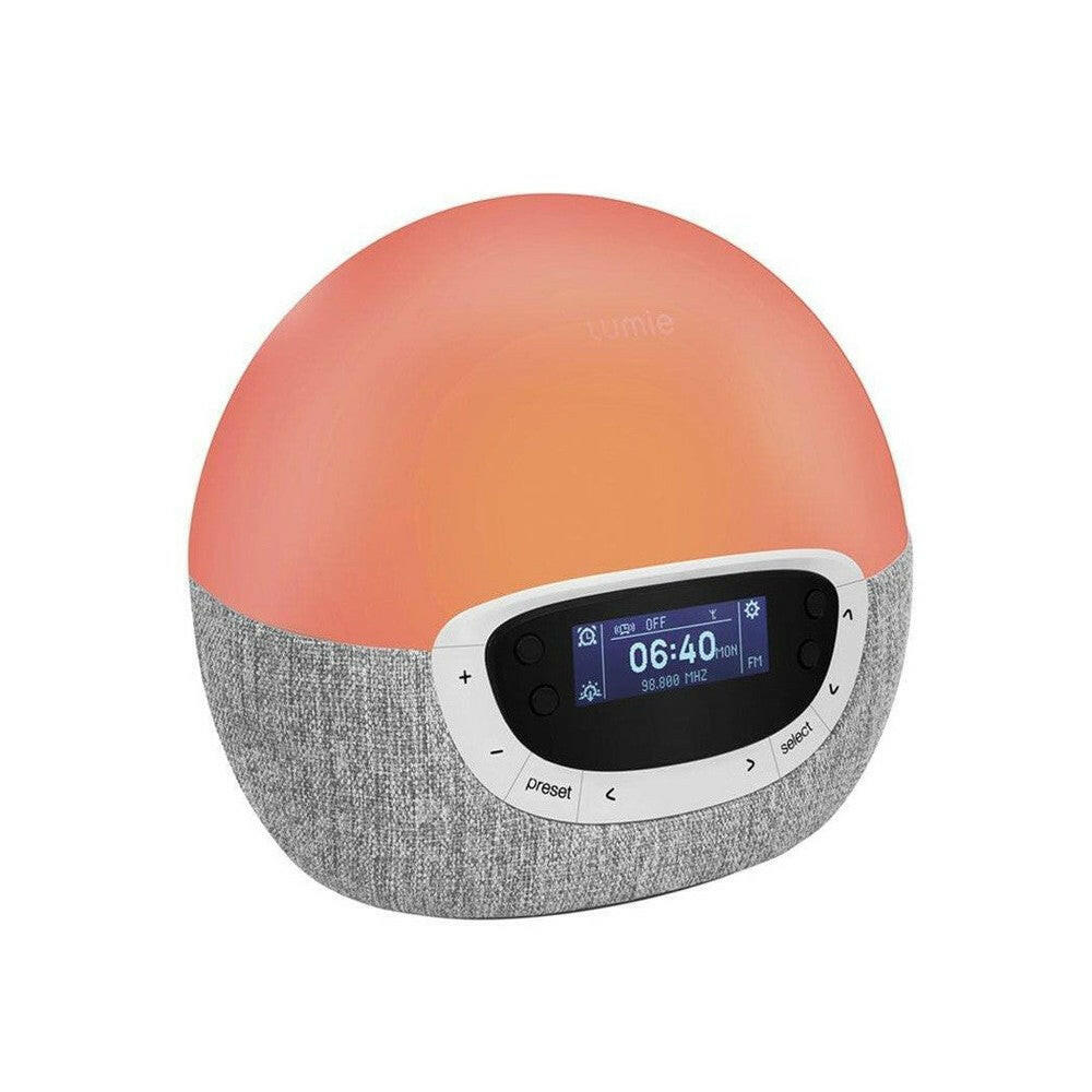 Lumie Bodyclock Shine 300 wekker met oranje-roze zonsopgang licht effect