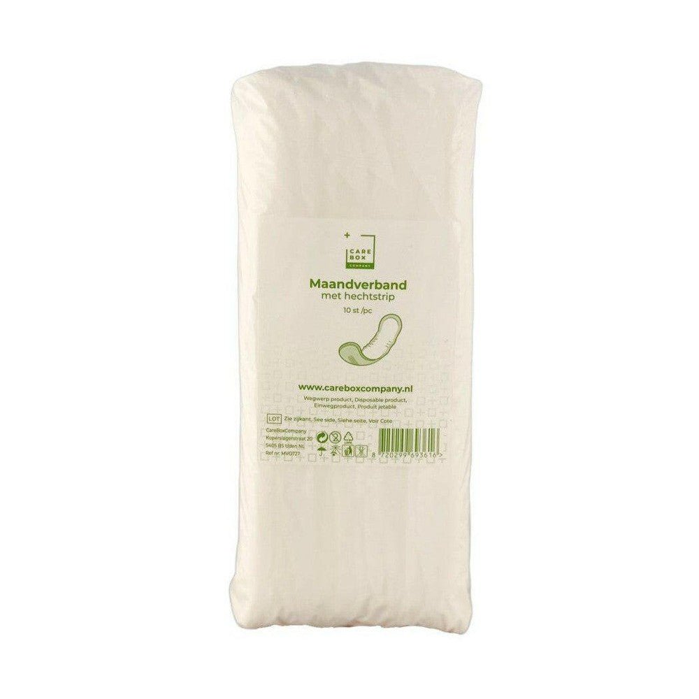 Maandverband met hechtstrip verpakking 10 stuks van CareBoxCompany