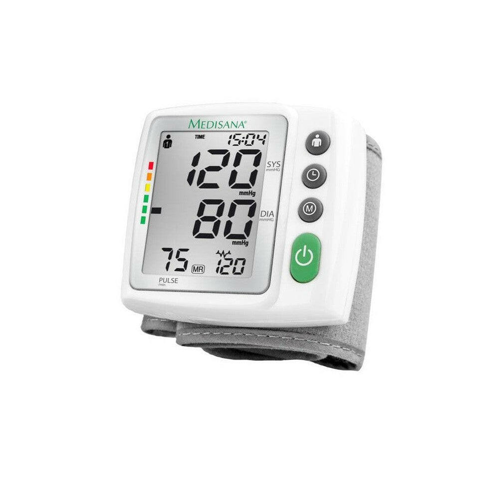 Medisana BW 315 polsbloeddrukmeter wit met grijze XL-manchet en display