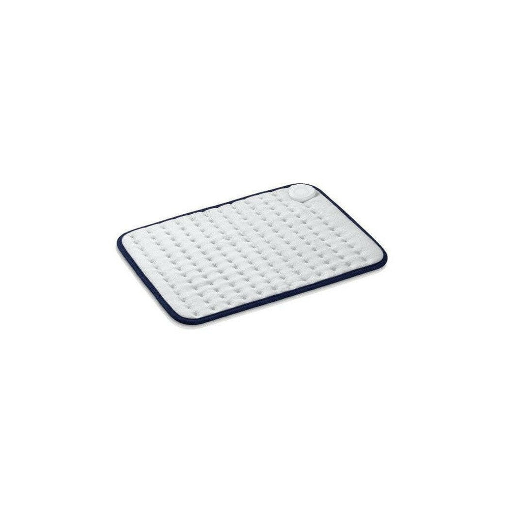 bovenaanzicht wit Medisana warmtekussen met bedieningsknop