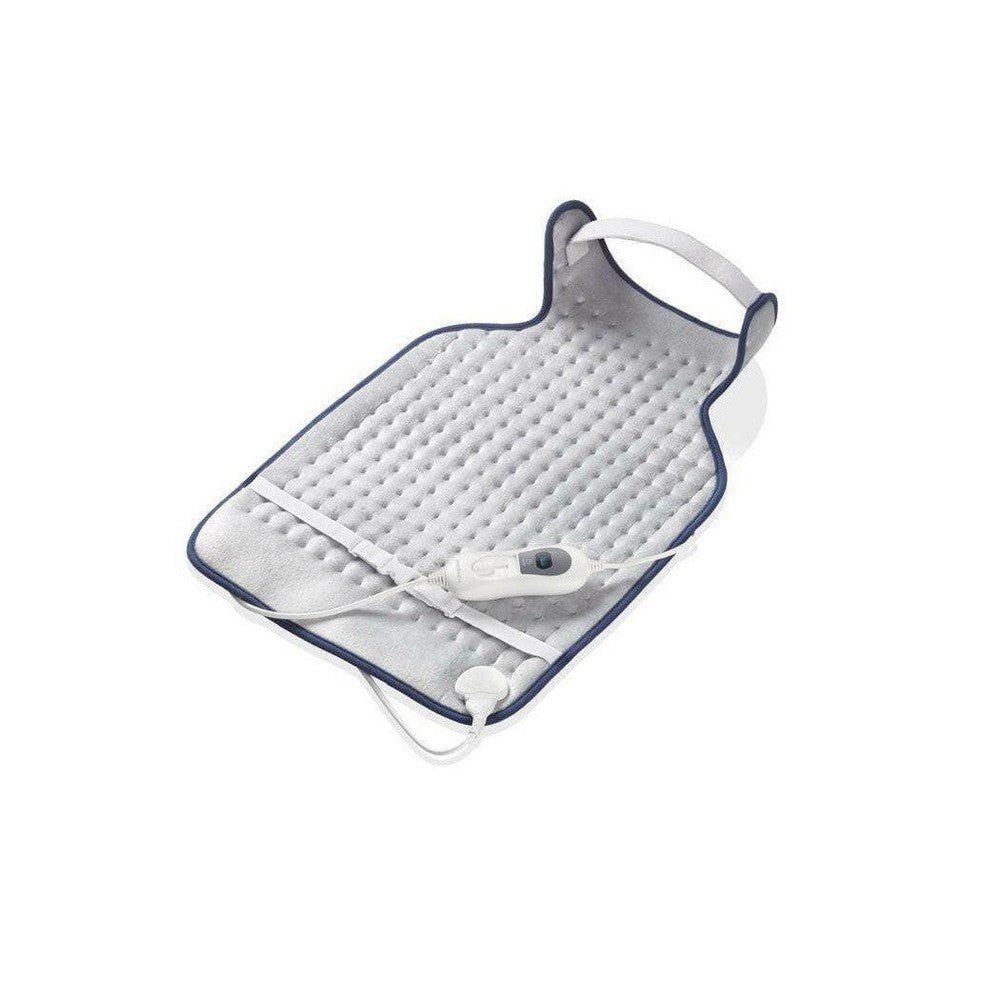 Medisana HP 460 warmtekussen wit plat liggend met riem en bedieningspaneel