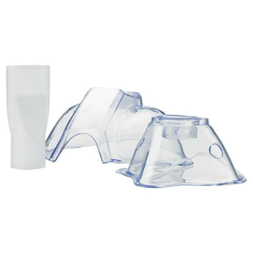 Transparante accessoires set inclusief mondstuk en kinder- en volwassenmasker