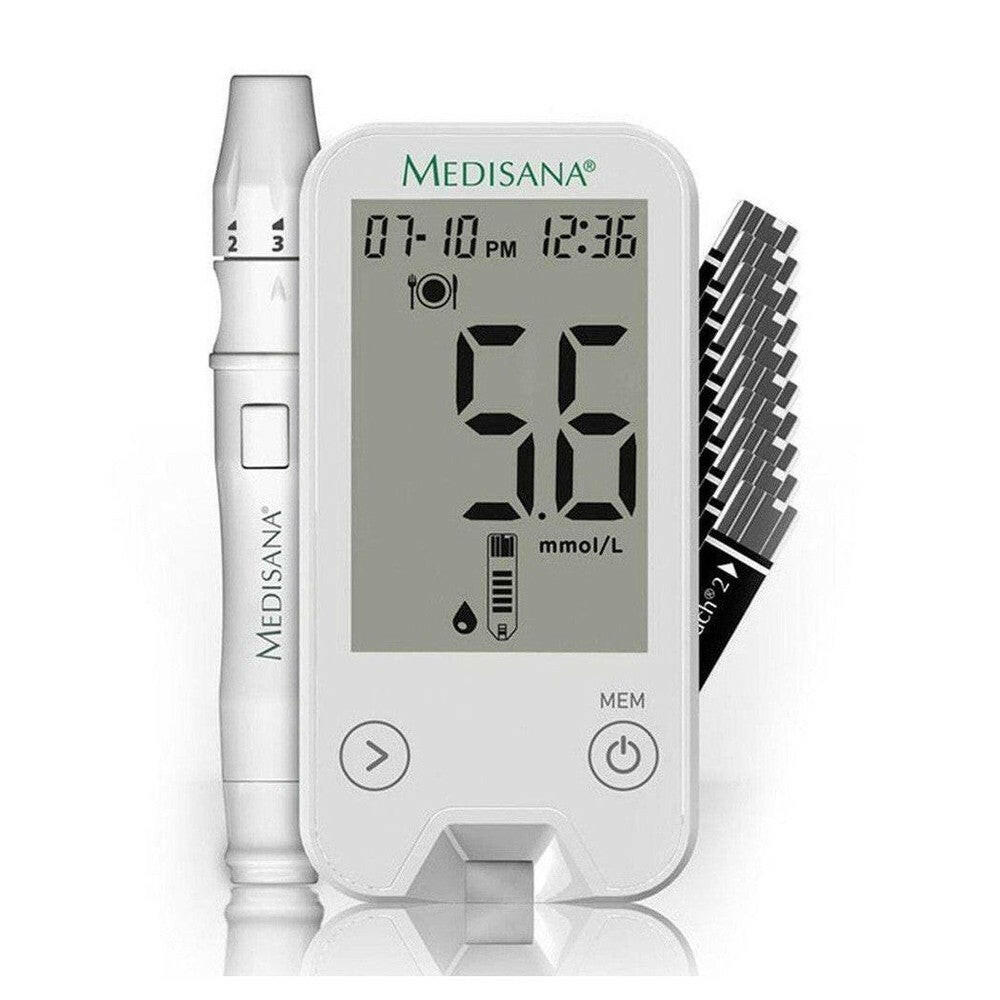 Medisana MediTouch 2 glucosemeter set met prikpen en teststrips pakket