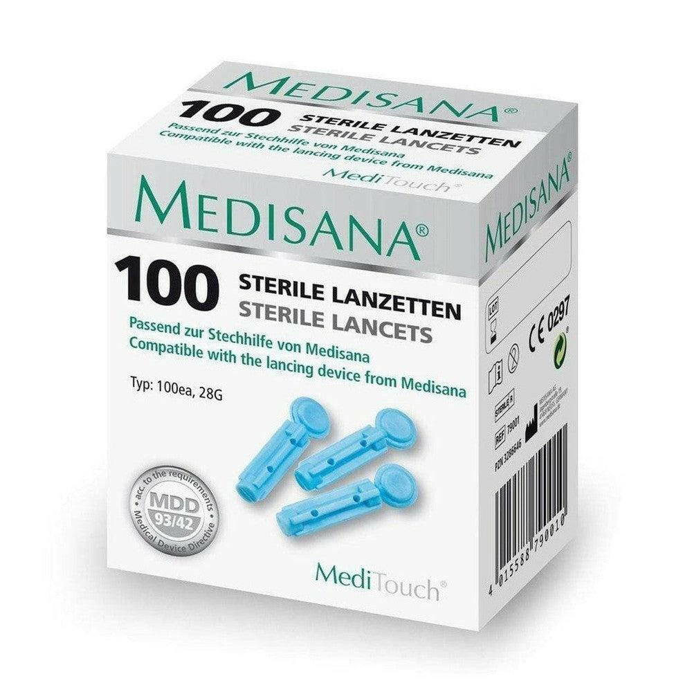 Medisana MediTouch en Glucodock lancetten 28G verpakt per 100 stuks