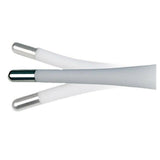 Close-up van flexibele zilveren meetpunt Medisana TM700 thermometer