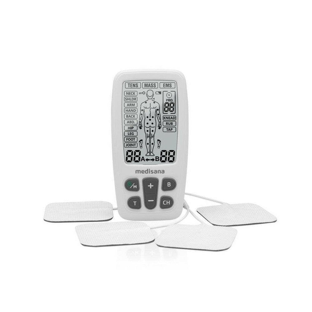Medisana TT 200 TENS EMS apparaat wit met digitale display en knoppen