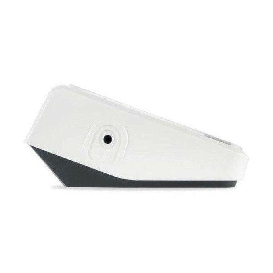 Zijprofiel witte Microlife BP B3 AFIB bovenarmbloeddrukmeter met gladde afwerking