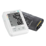 Microlife BP B3 Comfort display met bloeddrukwaarden en donkergrijze M-L manchet
