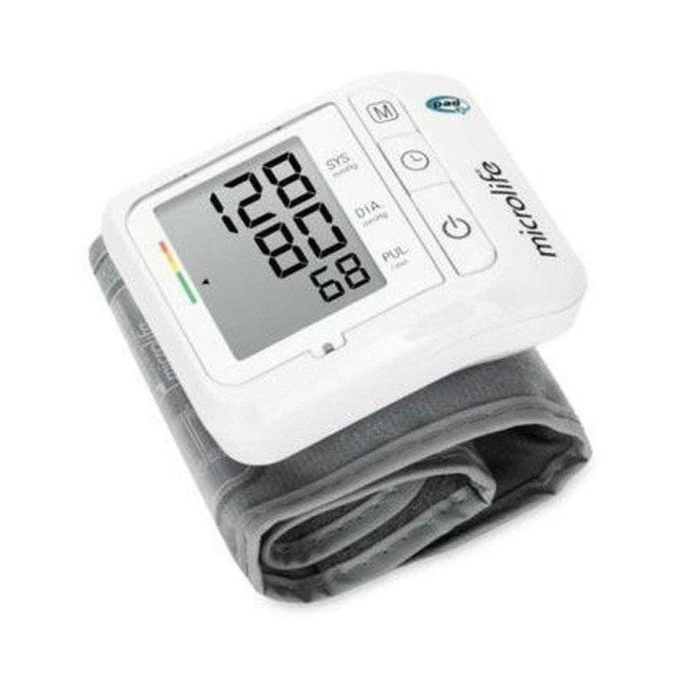 Microlife polsbloeddrukmeter hoekweergave met digitale display en hartslag-icon