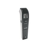 Ergonomische Microlife NC 150 BT voorhoofdthermometer zijaanzicht met sensoren en display