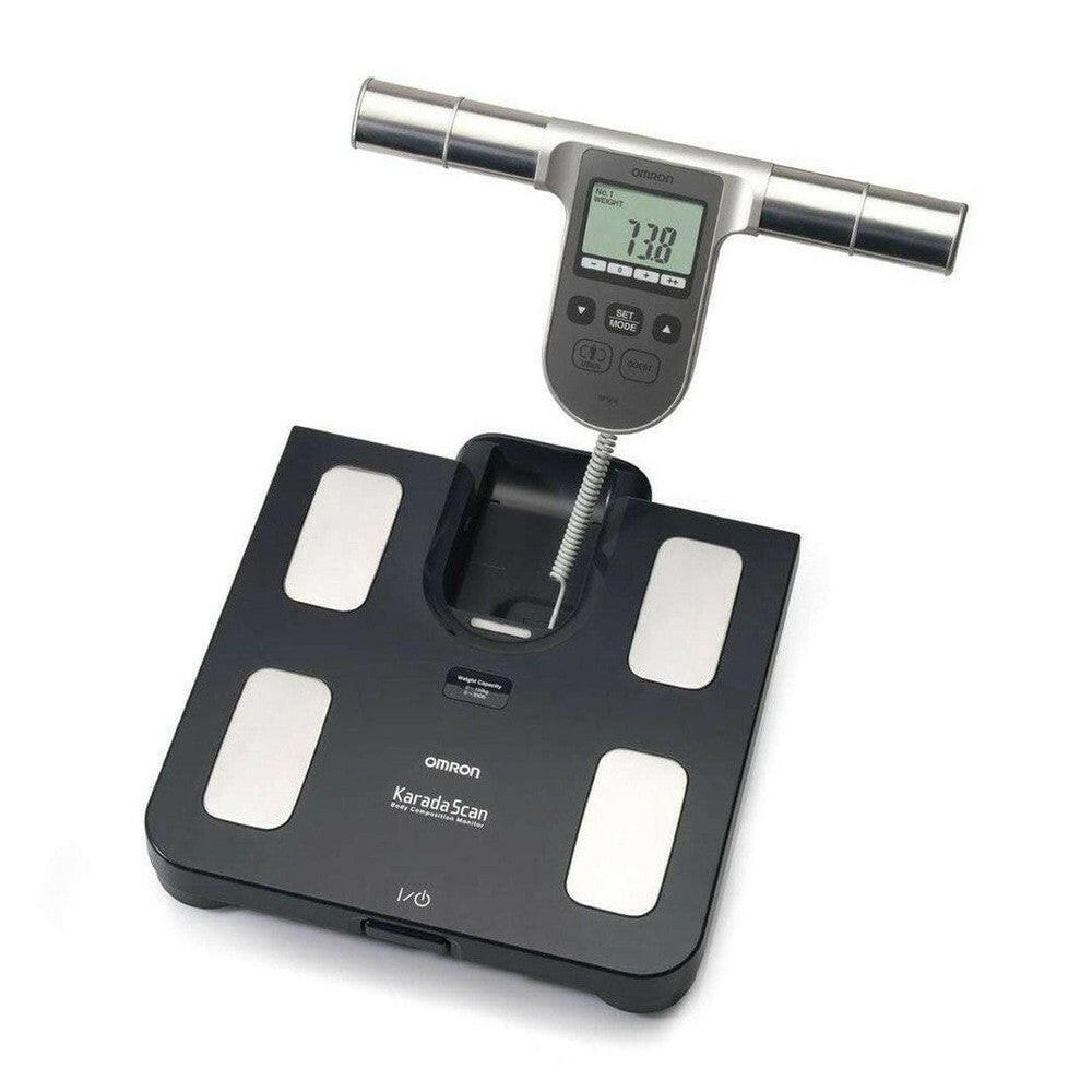 Omron BF508 lichaamsanalyseweegschaal met loskoppelbaar handdisplay voor BMI en vetpercentage