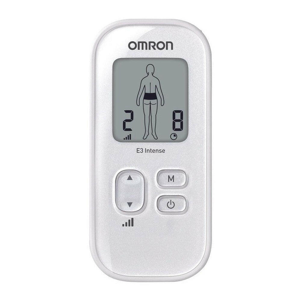 Omron E3 Intense TENS-apparaat wit met matte afwerking en LCD-scherm