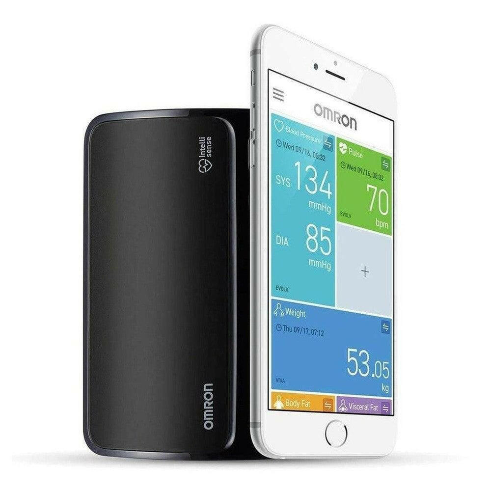 Omron Evolv app koppeling met smartphone en bloeddrukmeting