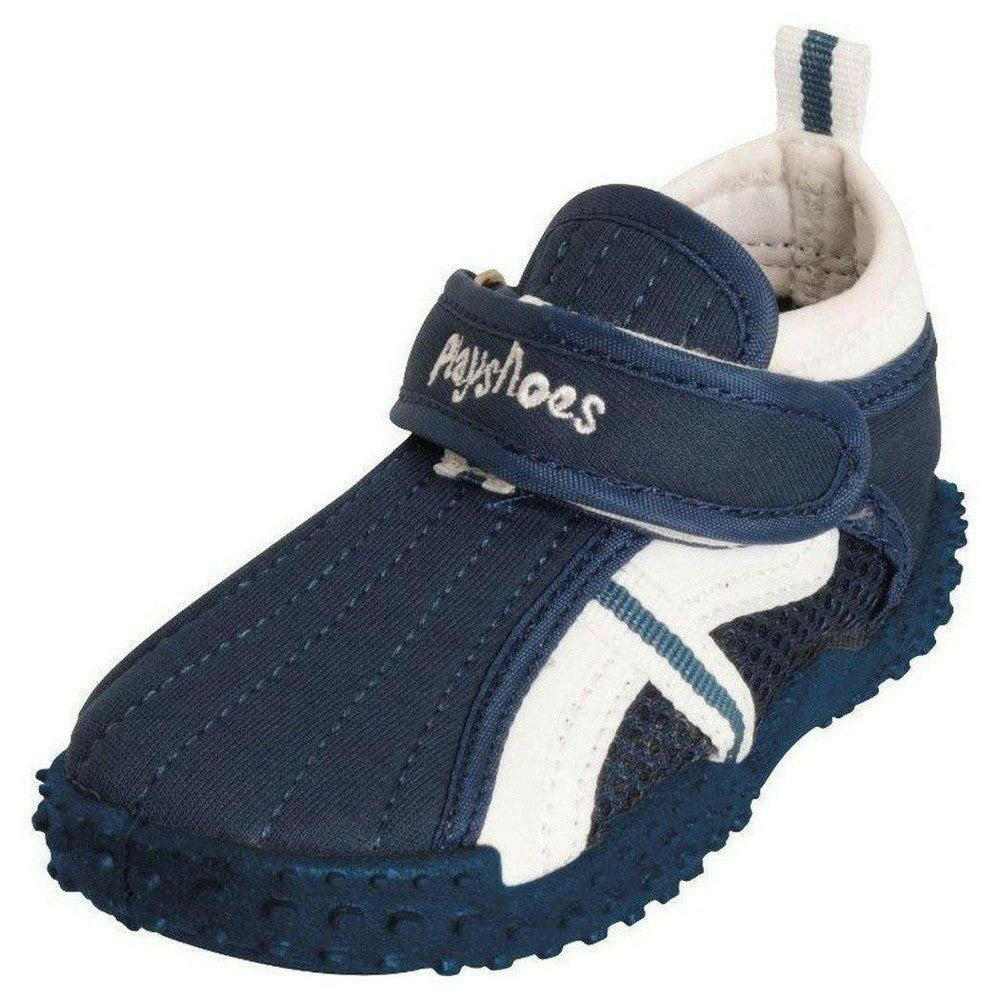 Donkerblauwe Playshoes waterschoenen voor kinderen met klittenbandsluiting en antislipzool