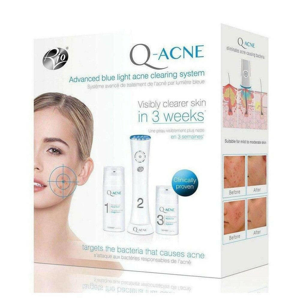 Verpakking Rio Q-ACNE advanced blue light acne clearing systeem