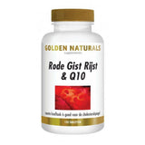 Golden Naturals Rode Gist Rijst & Q10 supplementen met zwarte knoflook, 120 tabletten voor cholesterol