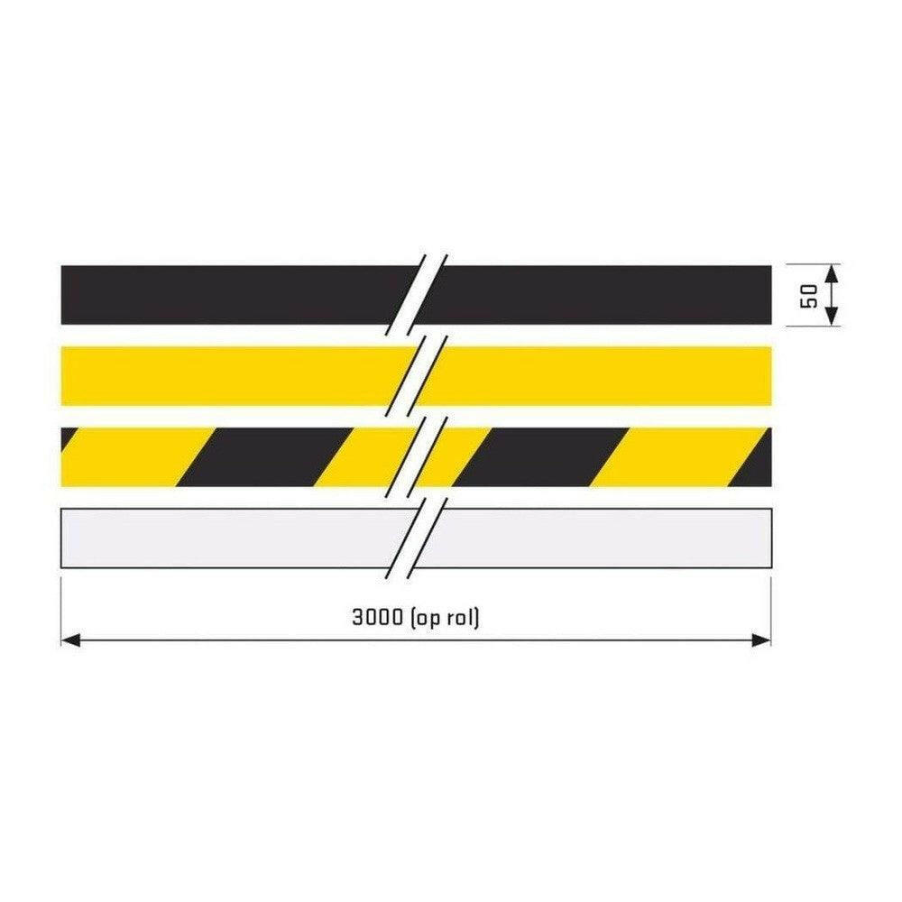 Technische illustratie SecuCare antislip-sticker 50x3000 mm in diverse kleuren