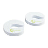 2 stuks SecuCare Junior deurstoppers wit schuim met groen logo voor kinderveiligheid