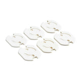 6 stuks witte SecuCare Junior stopcontactbeschermers met draaimechanisme