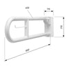 SecuCare toiletbeugel opklapbaar wit (600 mm) - SCC50705-Shopvoorgezondheid