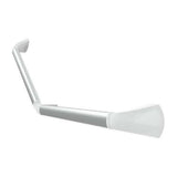Ergonomische SecuCare toiletsteun met zilvergrijze aluminium buis en matwitte greep