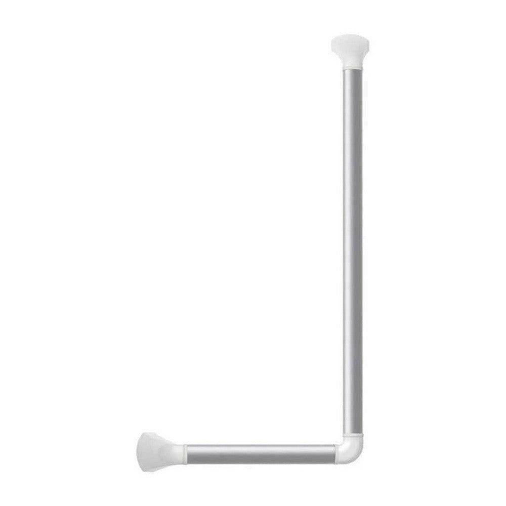 SecuCare witte L-vormige wandbeugel hoek 90 graden mat zilver