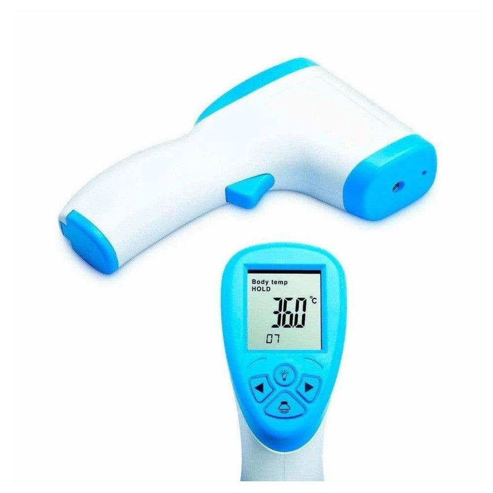 Sinji infrarood thermometer wit-blauw met LCD-display en backlight