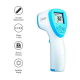 Sinji koortsthermometer voorhoofd contactloos met blauwe knoppen