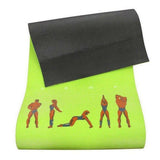 Lichtgroene Sirex PE fitnessmat met oefeningen en antislip textuur