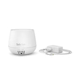 Voorzijde witte Stadler Form Julia diffuser met bedieningsknoppen en voedingsadapter