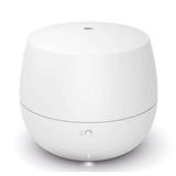 Voorzijde witte aroma diffuser met aan/uit knop en lichtje