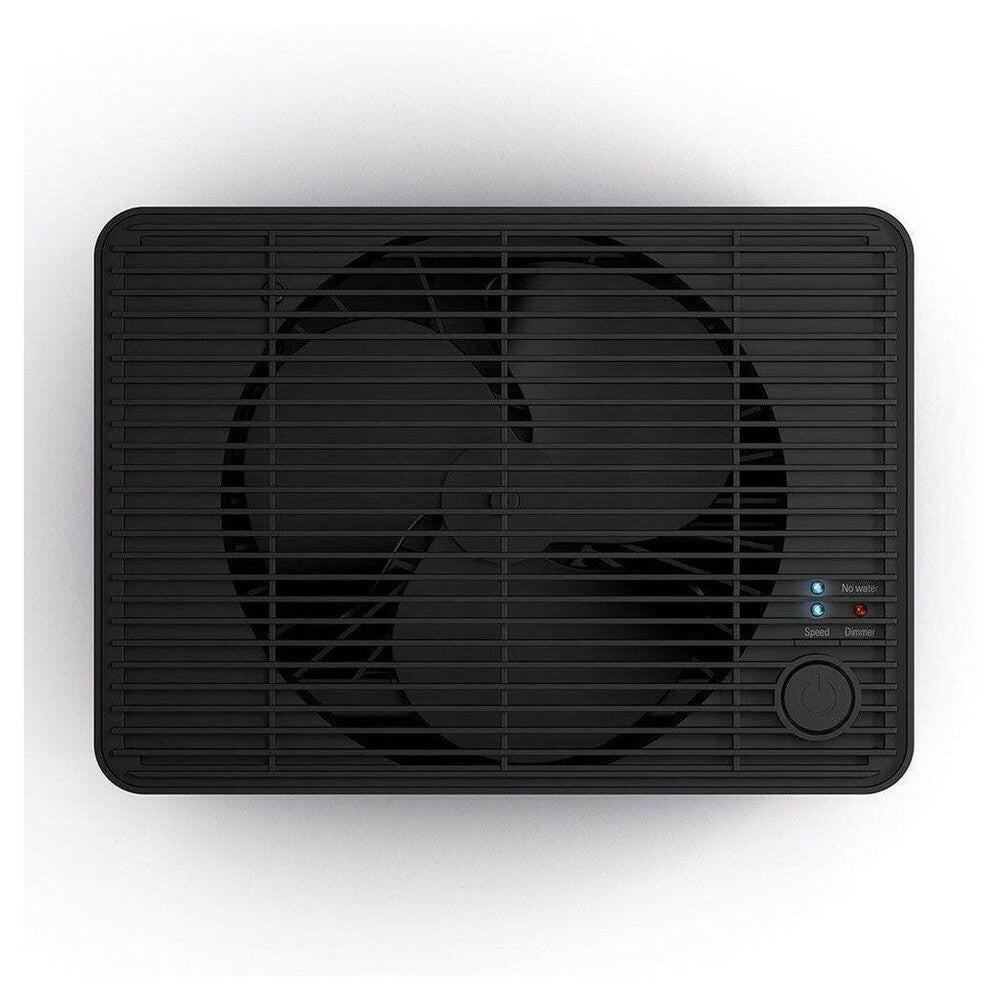 Zwarte Stadler Form Oskar Little met ventilatiegaten en bedieningsknoppen