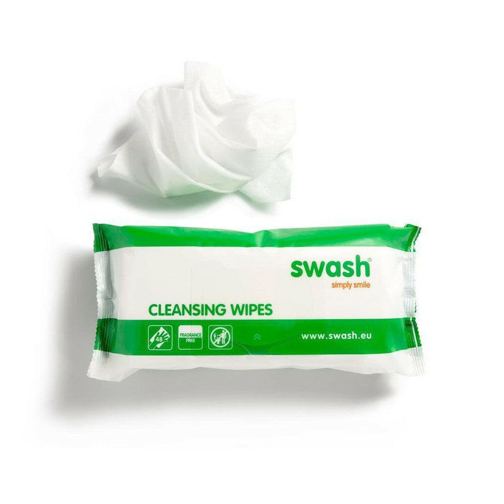 Los Swash vochtig doekje naast parfumvrije verpakking