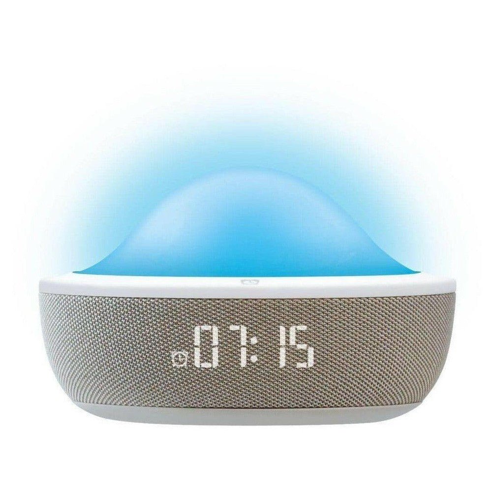 Terraillon Aloha voorkant met digitaal uurdisplay en bolvormig blauw licht