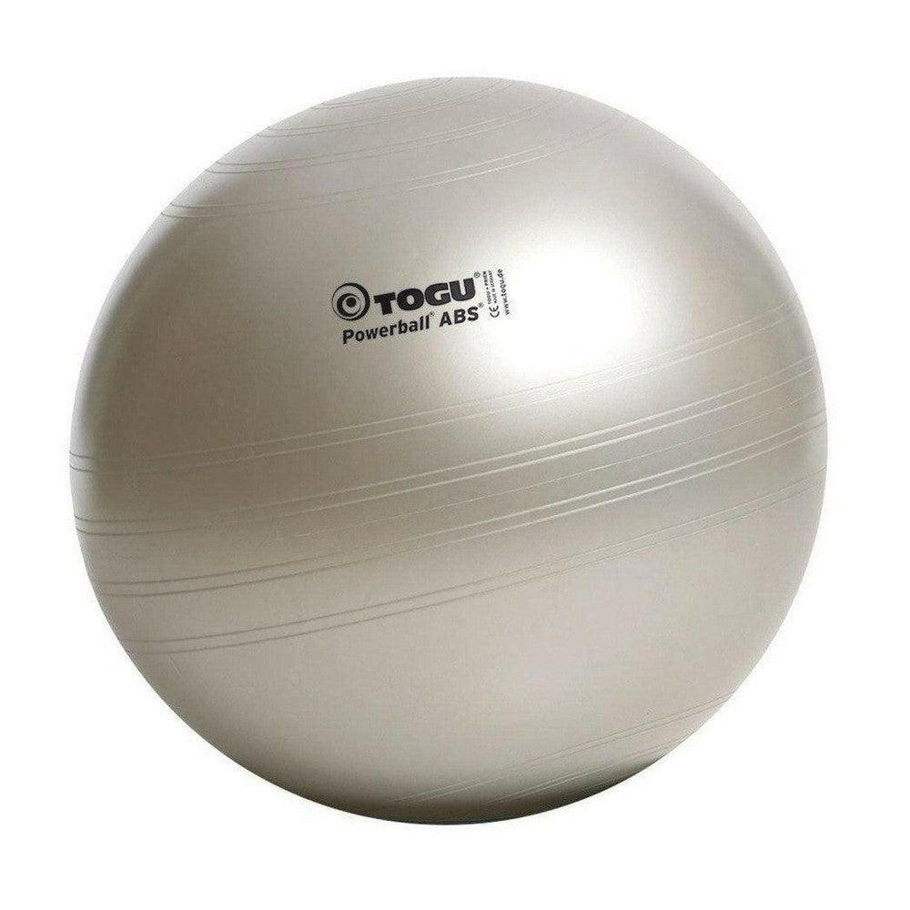 Zilveren TOGU Powerball ABS fitnessbal met ribbels en logo