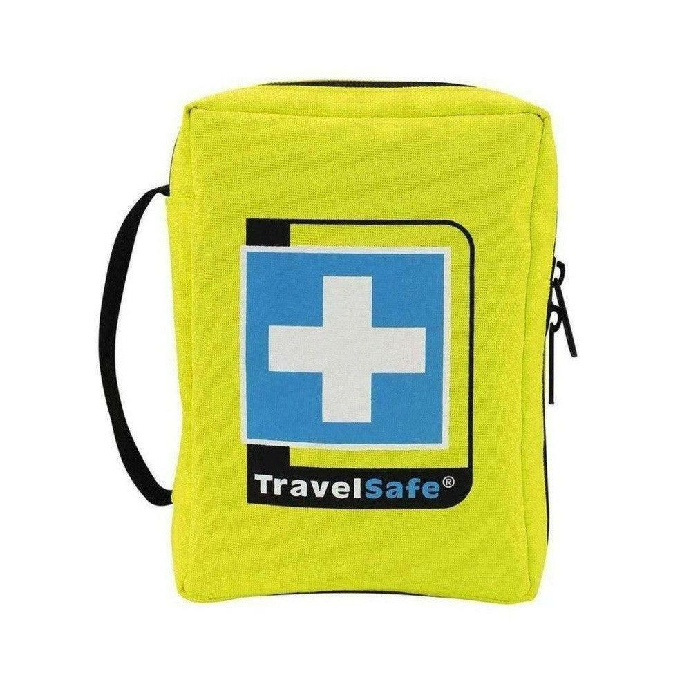 TravelSafe Globe Combi EHBO-set geel met logo en rits