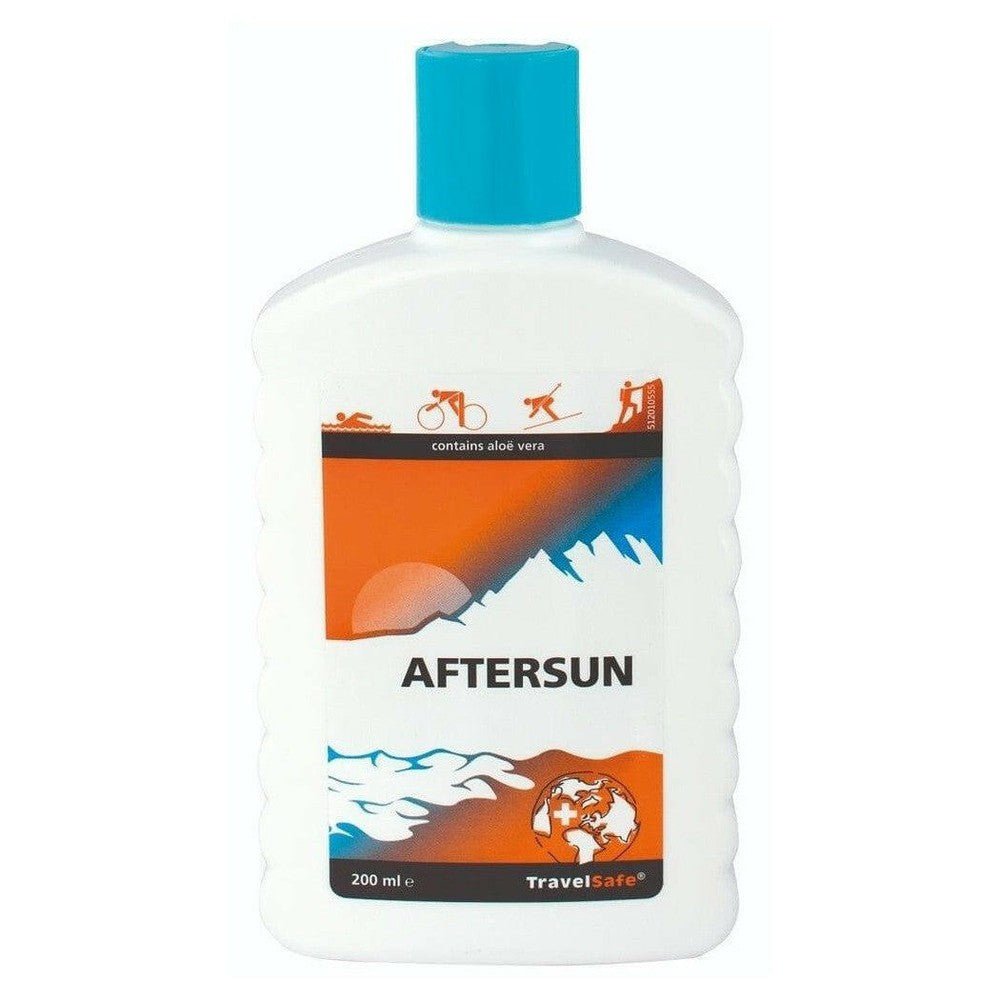 TravelSafe Aftersun 200 ml fles met aloe vera voor herstel na zon