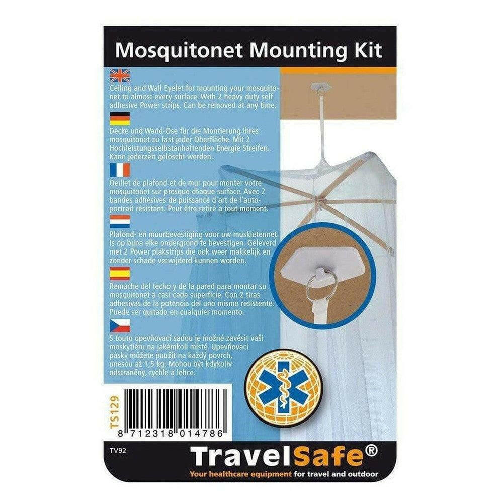 Verpakking TravelSafe klamboe bevestigingsset met zelfklevende strips en metalen ring