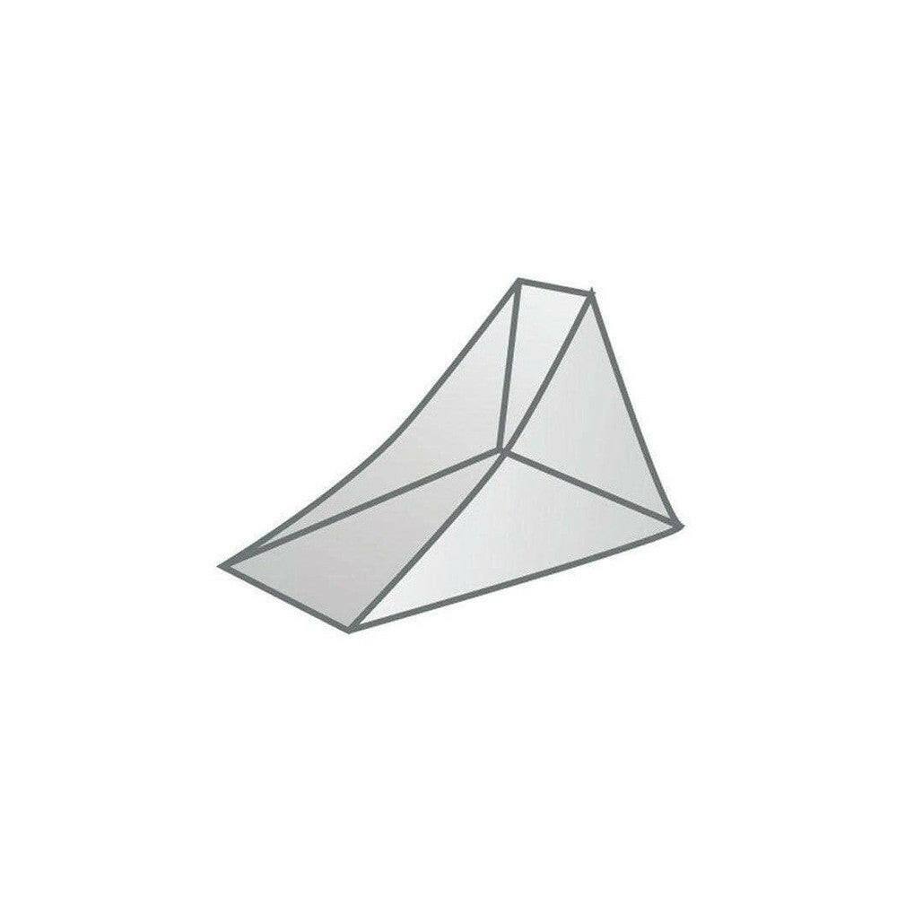 Grijze lijntekening van driehoekig muggennet model met geometrische structuur