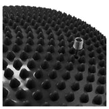 Close-up Tunturi Air Stepper Pad zwart conische noppen opblaasventiel