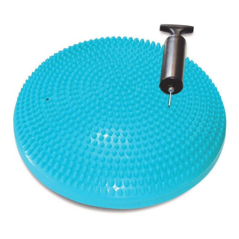 Tunturi Air Stepper Pad lichtblauw met bolvormige uitsteeksels en pomp